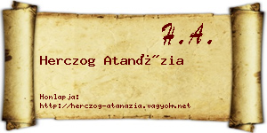 Herczog Atanázia névjegykártya